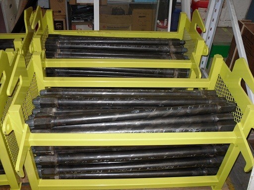Rods in basket